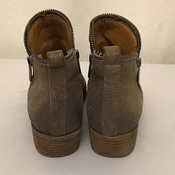 Lucky Brand 7.5 Bartalino Women’s Booties Suede Leather Ankle Boots Brown - Picture 5 of 12